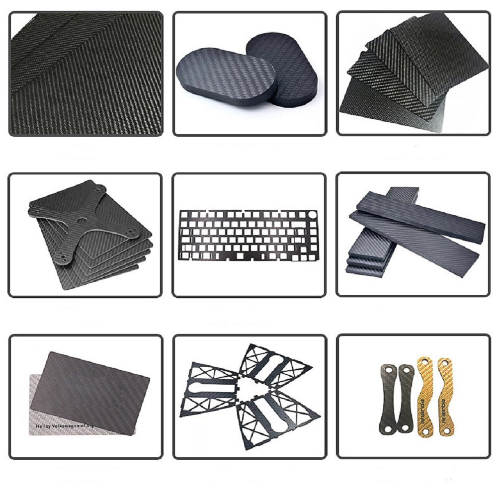 QUARKZMAN 2 Stück 3K Carbon Fiber Plate Panel Sheets, 300 x 200 x 0,5 mm Carbon Fiber Board Plate Flexible für RC Flugzeug, Modellauto, Autoersatzteile (Twill Bright QUARKZMAN 2 Stück 3K Carbon Fiber Plate Panel Sheets, 300 x 200 x 0,5 mm Carbon Fiber Board Plate Flexible für RC Flugzeug, Modellauto, Autoersatzteile (Twill Bright